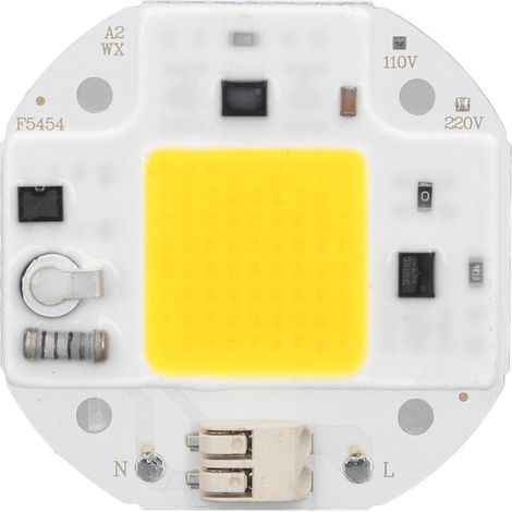 Puce Led Puce Lumineuse Cob 220v Sans Soudure Haute Luminosité Pour l'Éclairage Intérieur Pour Lampe De Bricolage 50w-Blanc Chaud (1/4)