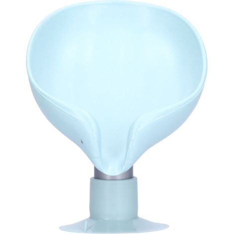 Porte-savon bleu en forme de feuille, sans trous, support à ventouse, égouttoir, pour une utilisation dans la salle de bain, la buanderie, porte-savon. (1/5)