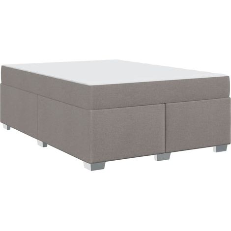 Estructura de cama Taupé 160 x 200 cm tela vidaXL (1/5)