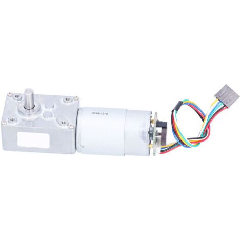 Moteur à engrenage hélicoïdal autobloquant 160RPM 12V DC avec encodeur et couple élevé (1/5)