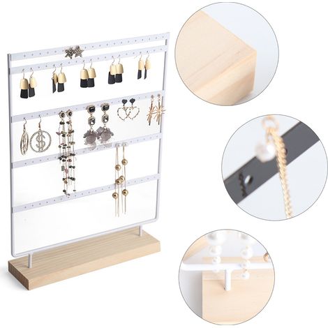 Présentoir à bijoux pour boucles d'oreilles, étagère à bijoux, présentoir à boucles d'oreilles, support décoratif à bijoux, porte-boucles d'oreilles (1/5)