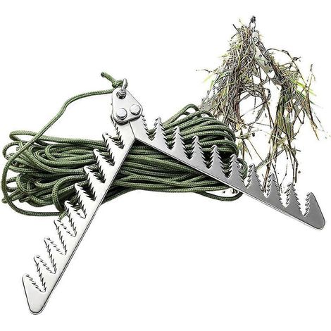 Coupe-herbes aquatiques pliable avec corde de 20 m pour épuiser les plantes aquatiques, idéal pour les lacs, étangs, piscines, bateaux et canoës de pêche. (1/5)