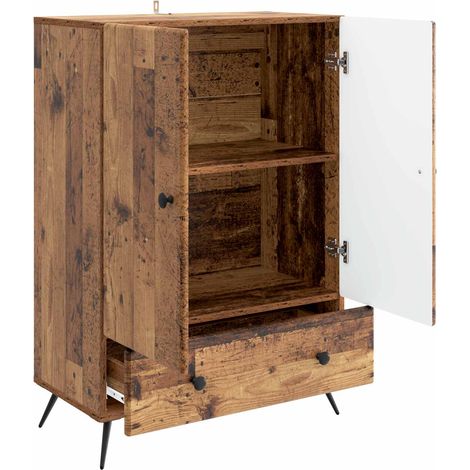 Maison La Vie - Buffet Salon Moderne - Meuble de rangement - Bois ancien 66 x 34,5 x 95 cm Bois d'ingénierie bu3042