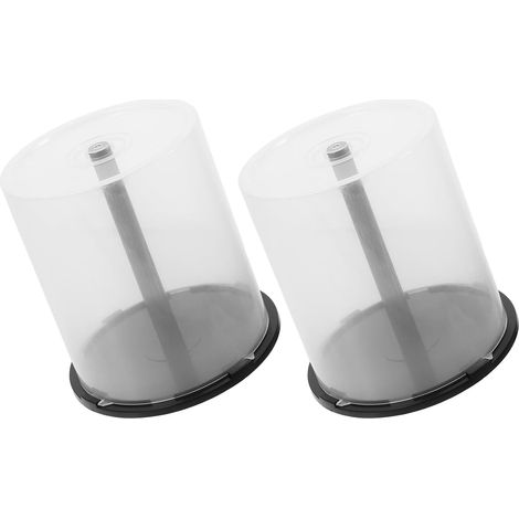Lot de 2 Boîtes de Rangement pour CD en Plastique PP Capacité 100 Disques Porte-CD Transparent Pratique pour Organisation Maison et Bureau Conteneur Dvd Solide et Compact (1/5)