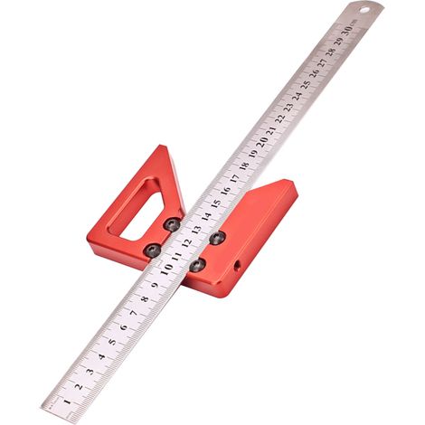 Strumento per trovare il centro del cerchio, precisione 0,05 mm, portata 300 mm, scale chiare, righello per trovare il centro, strumento per la lavorazione del legno.