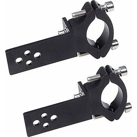 Set mit 2 Motorrad-Gabelrohrschellen – Horizontale/vertikale Montage – LED-Lichtleistenbefestigung – 22 mm–36 mm