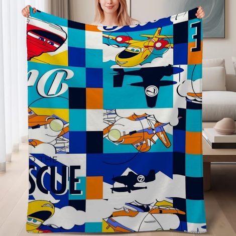 Couverture de lit en polaire, couverture légère et cosy en microfibre pour le printemps, décoration de chambre, cadeau idéal pour femmes hommes, 6080 pouces (1/4)