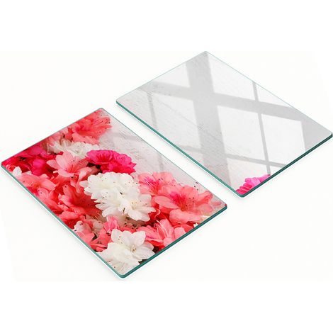 Pannelli decorativi multifunzionali in vetro con stampa floreale 2x40x52 cm (1/5)
