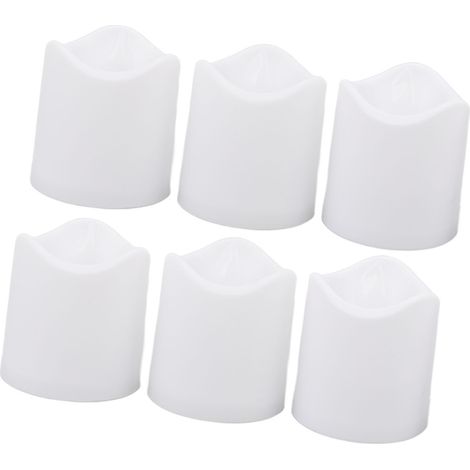 Lot de 12 bougies LED chauffe-plat sans flamme, écologiques et réutilisables pour la décoration de mariage (1/5)