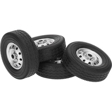 Lot de 4 pneus en plastique et caoutchouc pour camion de drift WPL1/10 D12 (1/5)