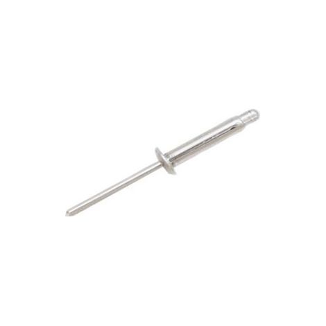 Rivet Aluminium Gris longueur 15.3mm diamètre 4.8mm ( Prix pour Sachet de 100 )