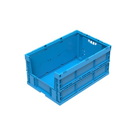 Caja plegable de polipropileno  capacidad 63 l  azul  cerrado (1/4)