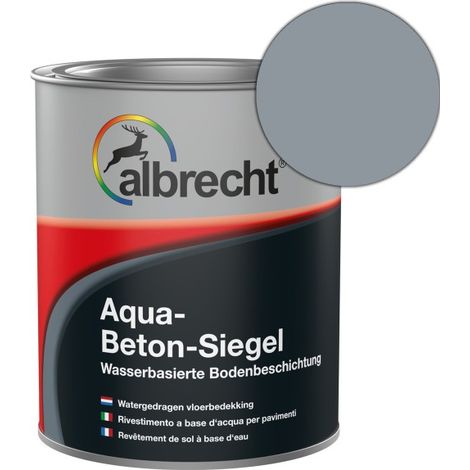 Albrecht Aqua Betonsiegel 2,5 l grau seidenmatt RAL 7001 Bodenbeschichtung (1/2)