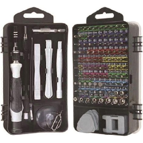 Kit de tournevis manuel 117 en 1 pour la réparation et le démontage d'ordinateurs portables et de téléphones portables. (1/5)