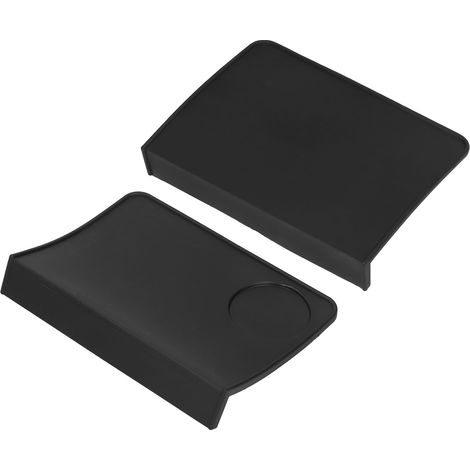 2 tapis de tassage café souples et flexibles, noir, pour expresso, bureau, maison (1/5)