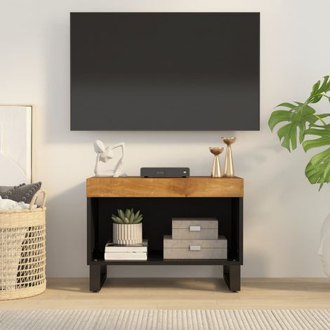 Mueble de TV madera maciza de mango 60x33x43,5 cm vidaXL (1/5)