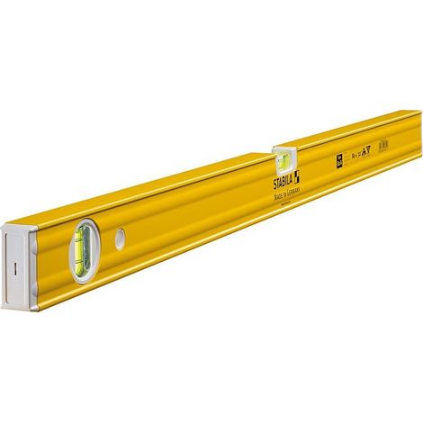 Niveau à bulle, profilé rectangulaire nervuré en métal léger, Modèle : Avec une nivelle verticale, Long. 80 cm, Type 80 A (1/2)