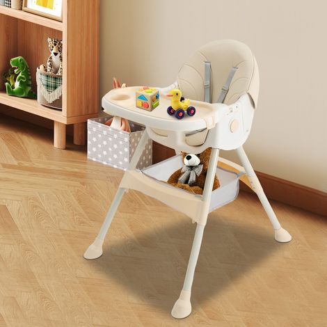 Chaise haute pour bébé Chaise haute 3 en 1 pour enfants avec table et roulettes Chaise haute réglable et pliable Chaise haute combinée qui grandit avec votre enfant à partir de 6 mois Enfants Petits e