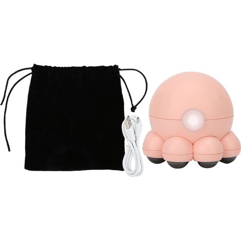 Elektrischer Mini-Oktopus-Massager, Körpermassagegerät mit Wärmefunktion für den Nacken, pink - AquaForge (1/5)