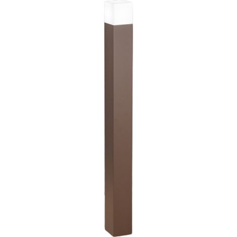 Paletto Esterno Moderno Tower Alluminio Corten 1 Luce E27 Ip54 H90 (1/2)