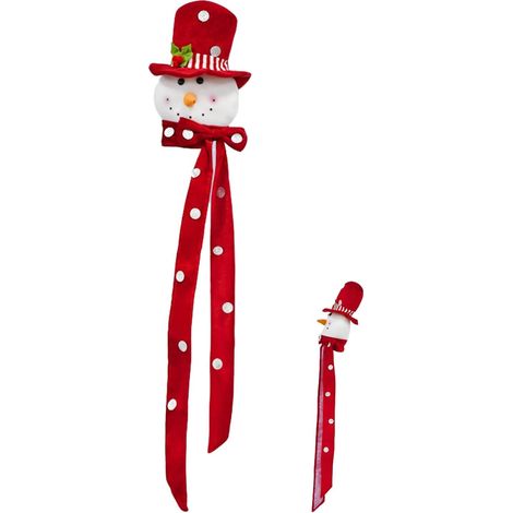 Bonhomme de Neige pour du Sapin Noël Bonhomme de Neige Chapeau Écharpe  Hiver Bonhomme de Neige Décoration pour Hiver, Extérieur, Intérieur, Sapin, Chapeau, Châle, Porte, Salon, Maison, Noël, (1/5)