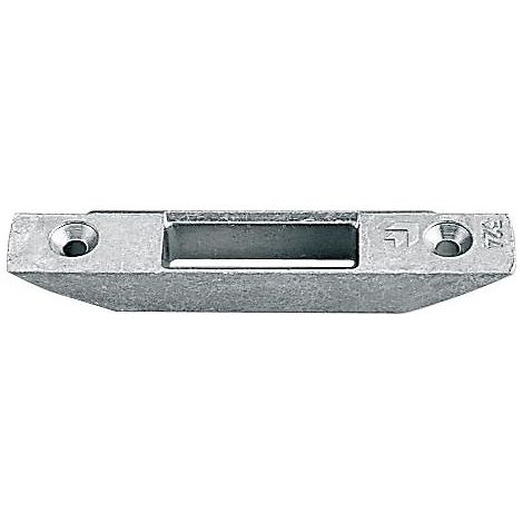 Ferco – Gâche pour crémone 3240001 – Dimensions 90 x 16 x 11 mm – Zamak traité ferGUard argent – Pour portes et fenêtres en bois