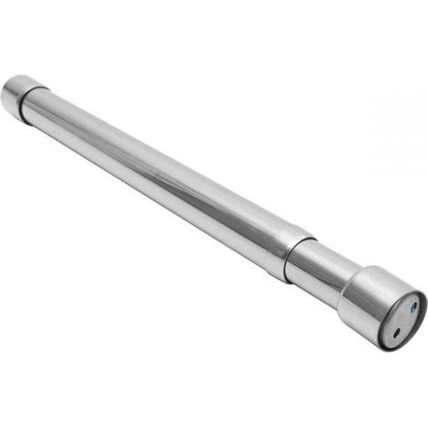 Teleskop-Kleiderstange 48–80 cm. Klemmstange. Runde Edelstahl-Spannstange. Eingelassene Stange. Metallstange. Ausziehbare Kleiderstange für Kleiderschränke.