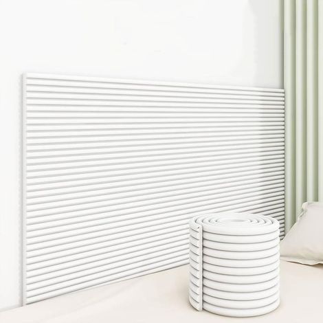 Bande de protection anti-choc blanc crème avec adhésif, 20cm×2m, revêtement mural souple pour bébé, protège angles et rebords de table (1/5)
