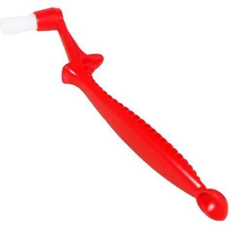 Cepillo para máquina de espresso - Cepillo de limpieza para cafetera con cuchara - Cepillo principal del grupo - Limpiador de cepillos para cafetera - Rojo