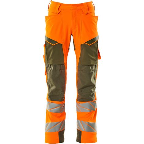 Mascot Hose mit Knietaschen 19079-511-1433 Gr. 90C56 hi-vis orange/moosgrün