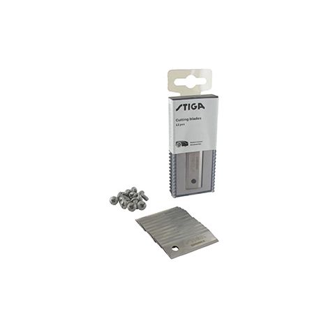 Kit 12 razors + 12 screws STIGA 1127000901