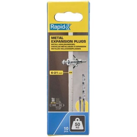 Blister 10 Einheiten Metall-Spreizdübel Ø13x52 Schraube M6x63 5001553 Rapid
