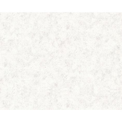 Plaster look wallpaper wall EDEM 807DN40 hot embossed non-woven wallpaper slightly textured with decorative render look matt white light grey 10.65 m2 (114 ft2)