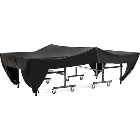 Housse de table de ping-pong d'extérieur noire, imperméable et anti-poussière, 280 x 153 x 73 cm (1/5)