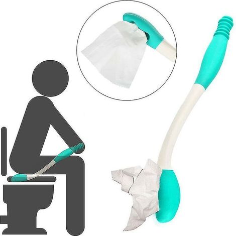 Les femmes enceintes âgées ne se penchent pas sur les fesses essuient les aides de toilette à long manche (1/4)