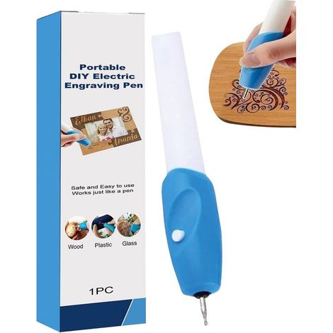 Bolígrafo de grabado eléctrico - Mini herramienta de grabado - Decoración personal - Diseño portátil - 20 cm de longitud (1/5)