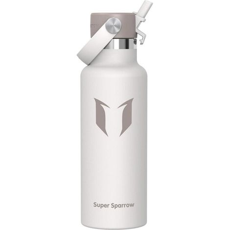 Trinkflasche Edelstahl Thermobecher BPA Frei 1L 500 ml C- Grau (1/5)