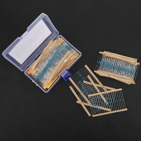 Kit d'assortiment de 1280 résistances à film métallique 1 Ω - 10 MΩ, 64 modèles différents - Composants électroniques (1/5)