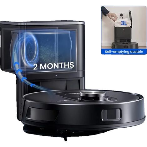 Robot aspirapolvere, potenza di aspirazione 8000 Pa, autonomia 200 minuti, capacità del sacchetto raccoglipolvere 3 litri, potenza 30 W, batteria da 3200 mAh (1/5)