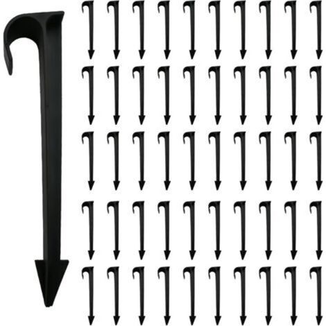 Lot de 50 piquets de Fixation de Tuyau d'arrosage de Jardin Ancrage au Sol piquets de Terre pour système d'irrigation pour Irrigation du Jardin, ancrage au Sol piquets de Terre Tuyau perlé, 11 (1/5)