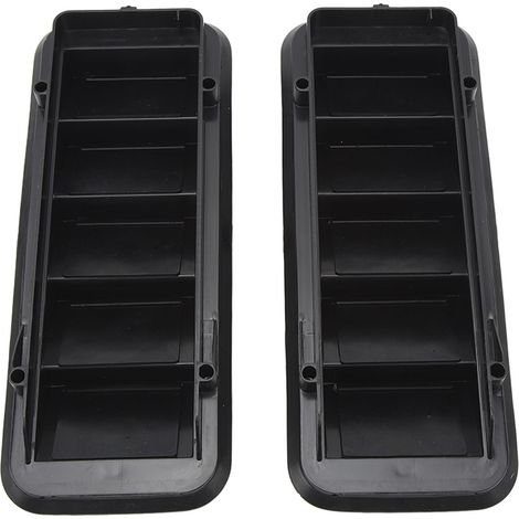 Grilles d'aération arrière de cabine 13596856 Compatibles Chevrolet Silverado 1500 2500 3500 HD, Bouches de ventilation de remplacement, Noir, Lot de 2 (1/5)