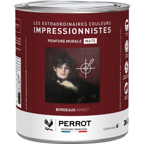 PEINTURE MURALE MATE BORDEAUX MANET 500ML - PERROT (1/3)