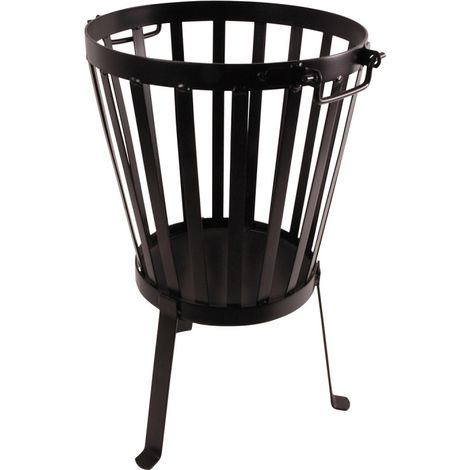 Esschert Design – Brasero ajouré en acier – Dimensions 34,8 x 34,0 x 56,8 cm – Capacité 55 cm bûches – Combustion verticale optimale (1/6)