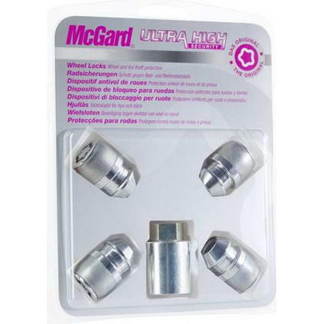 4 ECROUS ANTIVOL SL MCGARD M12X1.25/ 60°/ LONG. 32.5MM/ Ø19MM