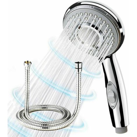 5-Mode High-Pressure Shower Head for Bathroom with 2m Hose and Switches (1/5)