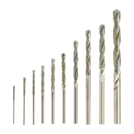 Foret Diamant - 10 Pièces 0 8 À 4 0 Mm - Pour Verre Jade Coquillages - Jeu De Forets Hélicoïdaux (1/5)