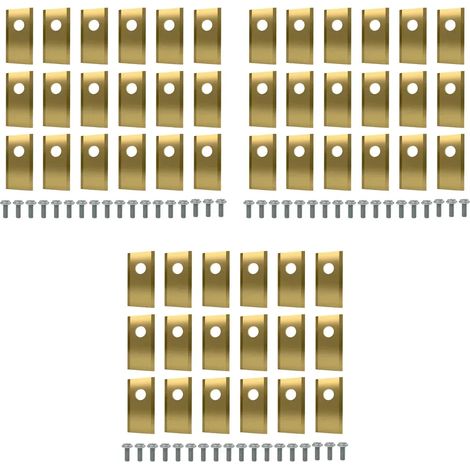 (54 pièces dorées) Kit de lames de coupe en acier inoxydable pour tondeuse robot Worx Landroid, avec vis de rechange. (1/5)