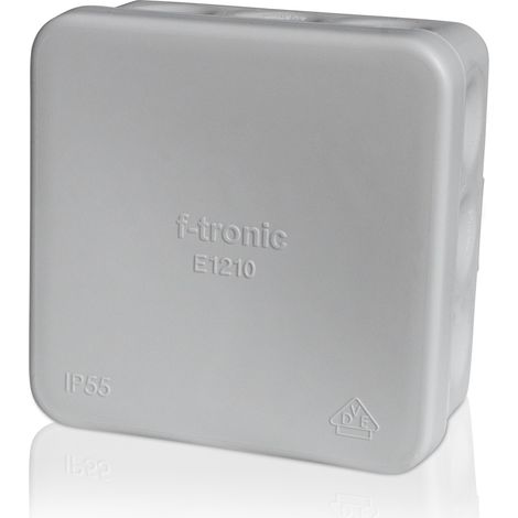 Boîte de dérivation F-TRONIC E1210, 80x80x37 mm, gris
