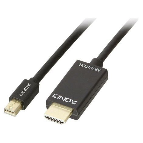 Câbles et adaptateurs audio vidéo LINDY Câble Mini DisplayPort vers HDMI 4K30 DP:passif 3m (1/5)