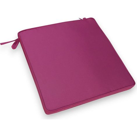 Cuscino da esterno per sedie 40x40 cm sfoderabile e idrorepellente - Bordeaux (1/5)